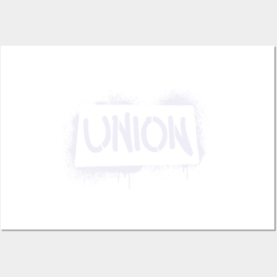 union stencil - white Posters and Art